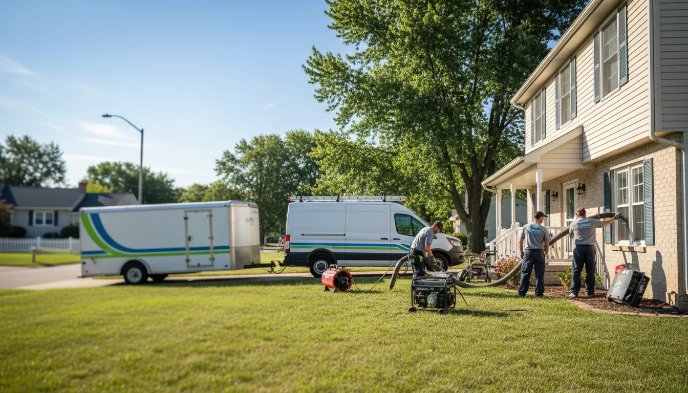 Flooded Basement Restoration And Cleanup With Repair in La Fayette, IL near me